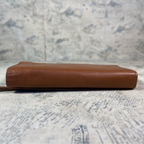 Spikes And Sparrow brown Leather Accordion card wallet with outer pockets - Picture 6 of 13